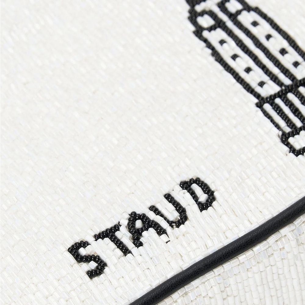 Staud I Love NY Tommy Viral Beaded Shoulder Bag Purse Handbag - Picture 3 of 12